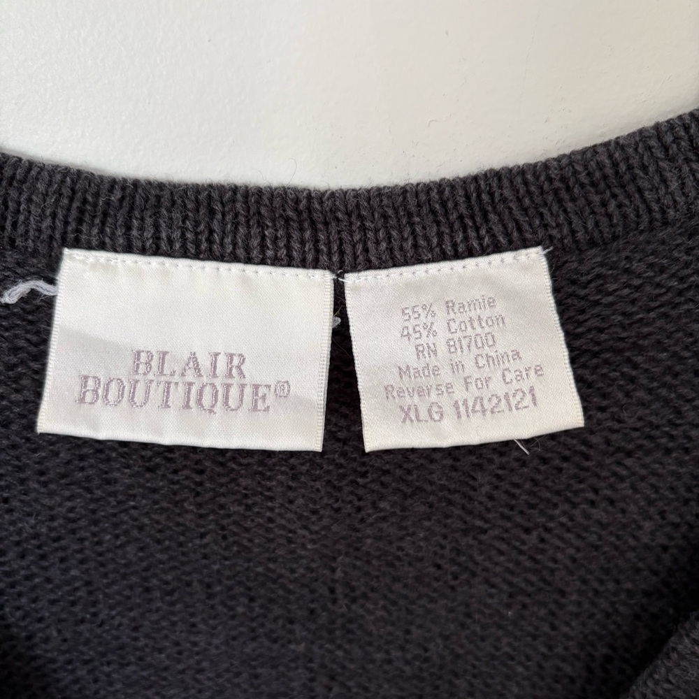 Vintage Blair Boutique Cat Sweater Vest XL Cat Lady Aesthetic Novelty Grannycore - Picture 9 of 11